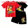 Fashion Anime Football Boy Game Print Outdoor Street Kids T-shirt and Shorts Summer Home Casual Outfit Boy and Girl's Sports Set