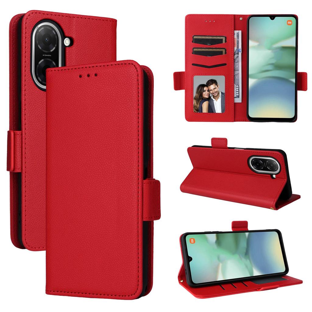 Leder-Flip-Cover für Redmi A5 4G, Xiaomi Poco C71, PU-Telefonhülle, Rundumschutz, stoßfest mit [RFID-Blockierung]