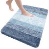 Lebel IAU AYO Quick-Dry Absorbent Microfiber Bath Mat Soft Touch Non-Slip Navy 40x60cm