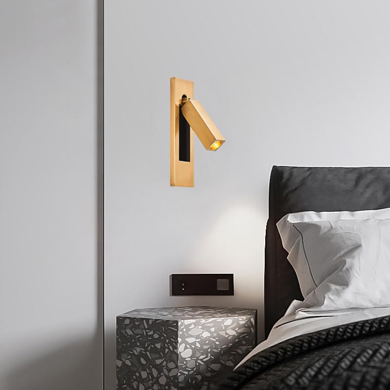 New Embedded Wall Lamp, American Style Bedside Reading Light, Hotel Bedside Led Light, Creative Embedded Light, Guest Room Light