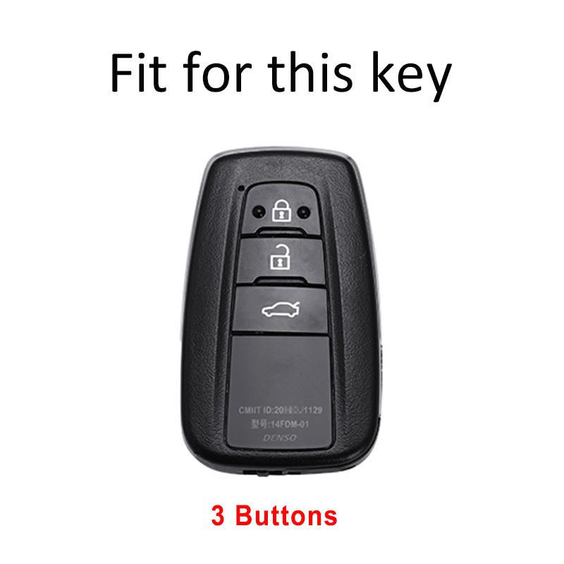3 Buttons Gold Edge Shell Fob for Toyota Prius Camry Corolla CHR C-HR RAV4 Land Cruiser Prado TPU Car Key Case Cover Accessories