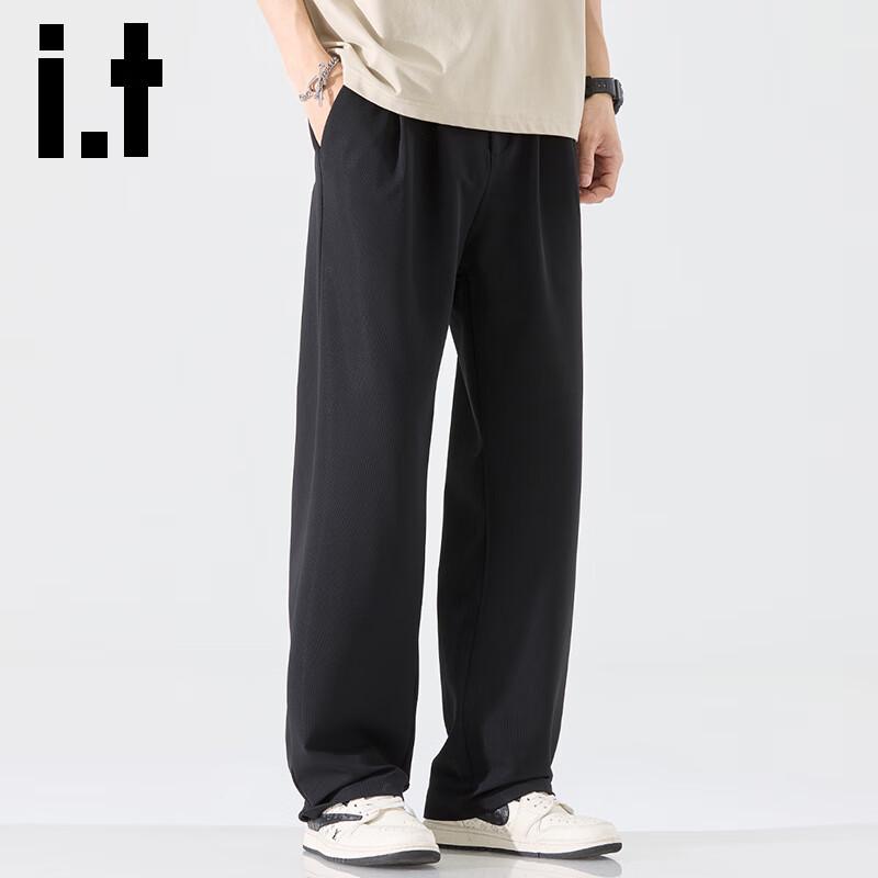 izzue it Men's Loose Straight-Leg Casual Pants