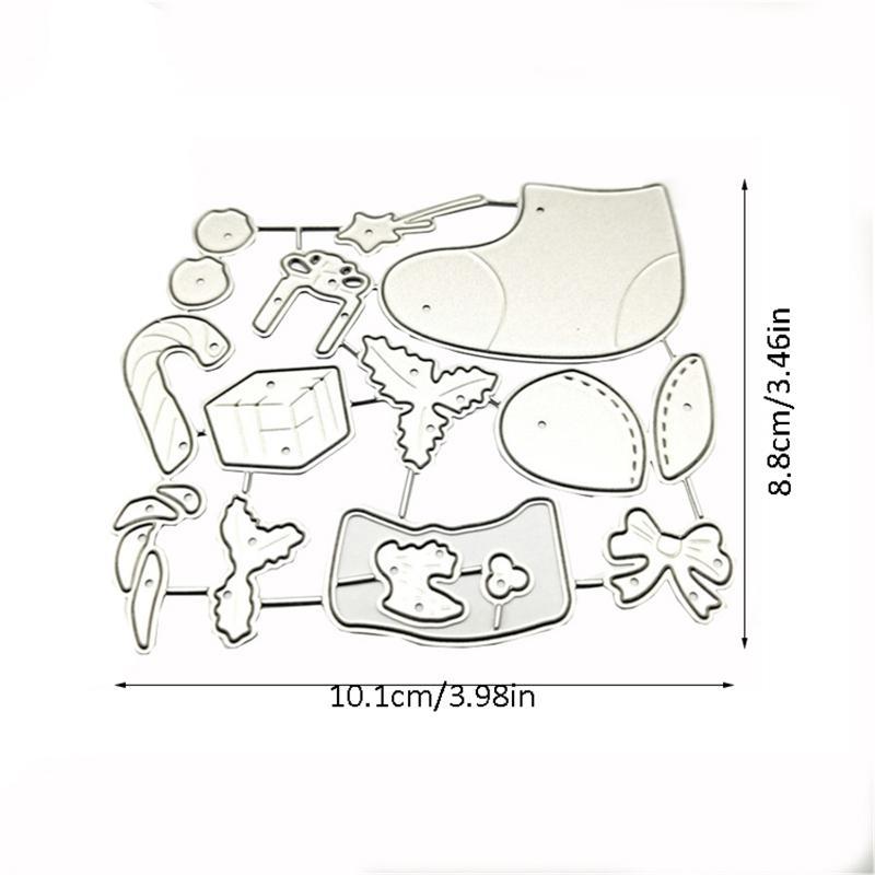 652F Christmas Series Metal Cutting Dies DIY Craft Carbon Steel Embossing Template