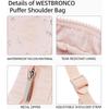 New Fashion Ladies Small Down Bag Shoulder Bag Nylon Shoulder Wallet and Handbag Strap Adjustable Shoulder Strap