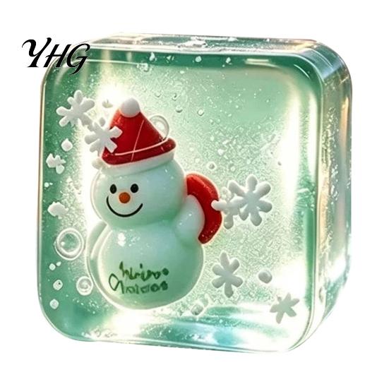 Clear Cube Fidget Toy Stress Relief for Halloween Christmas, Anxiety Reduction Ice Squeeze Holiday Toy, Slow Rising Sensory Gift Party Favors