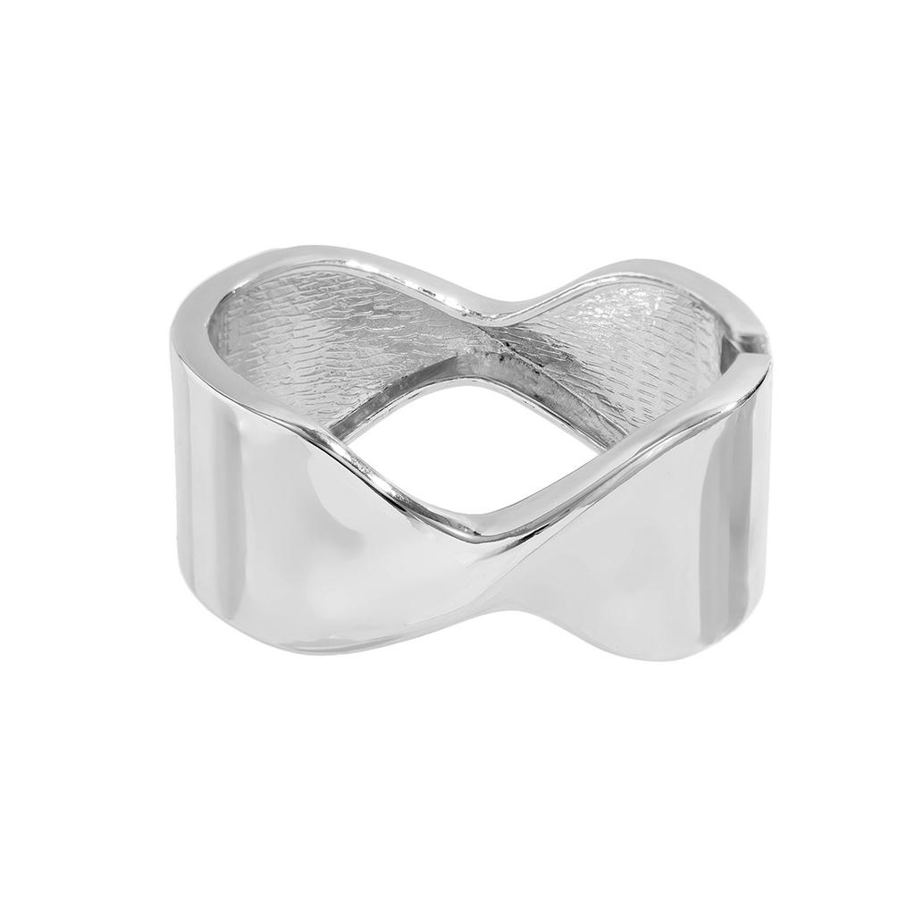 Metal Bracelet for Men Hip Hop Fashion Personality Smooth Spring Open Bracelet Irregular Men's Jewelry