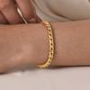 Fashion Personality Women'S Jewelry Stainless Steel Embossed Twist Chain 18 Gold Bracelet 1766