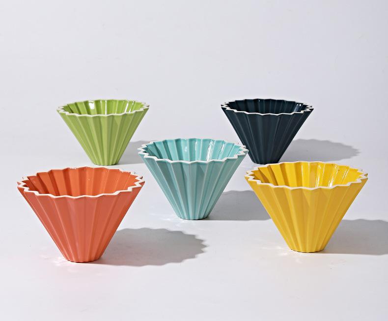 Dopamine Origami Ceramic Pour-Over Coffee Filter Cup