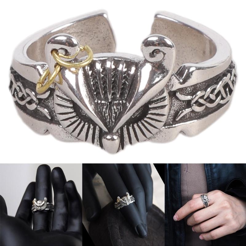 Gothic Owl Design Adjustable Copper Ring Unique Unisex Jewelry Finger Accessories For Everyday Wear Or Gifting