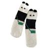 1/5 Pairs Sleeping Socks Cartoon Panda Design Thickened Coral Velvet Warm Winter Socks Mid-Tube Floor Socks