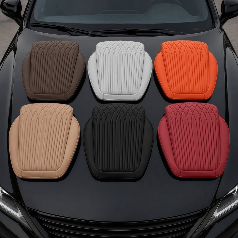 Breathable Car Seat Pad Nappa Leather Four Seasons Cushion Auto Universal