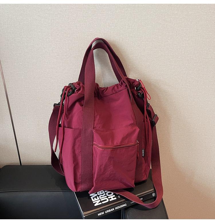 Large-capacity Commuter Tote Bag Women's Summer New Canvas Shoulder Messenger Bag Multi-functional Backpack