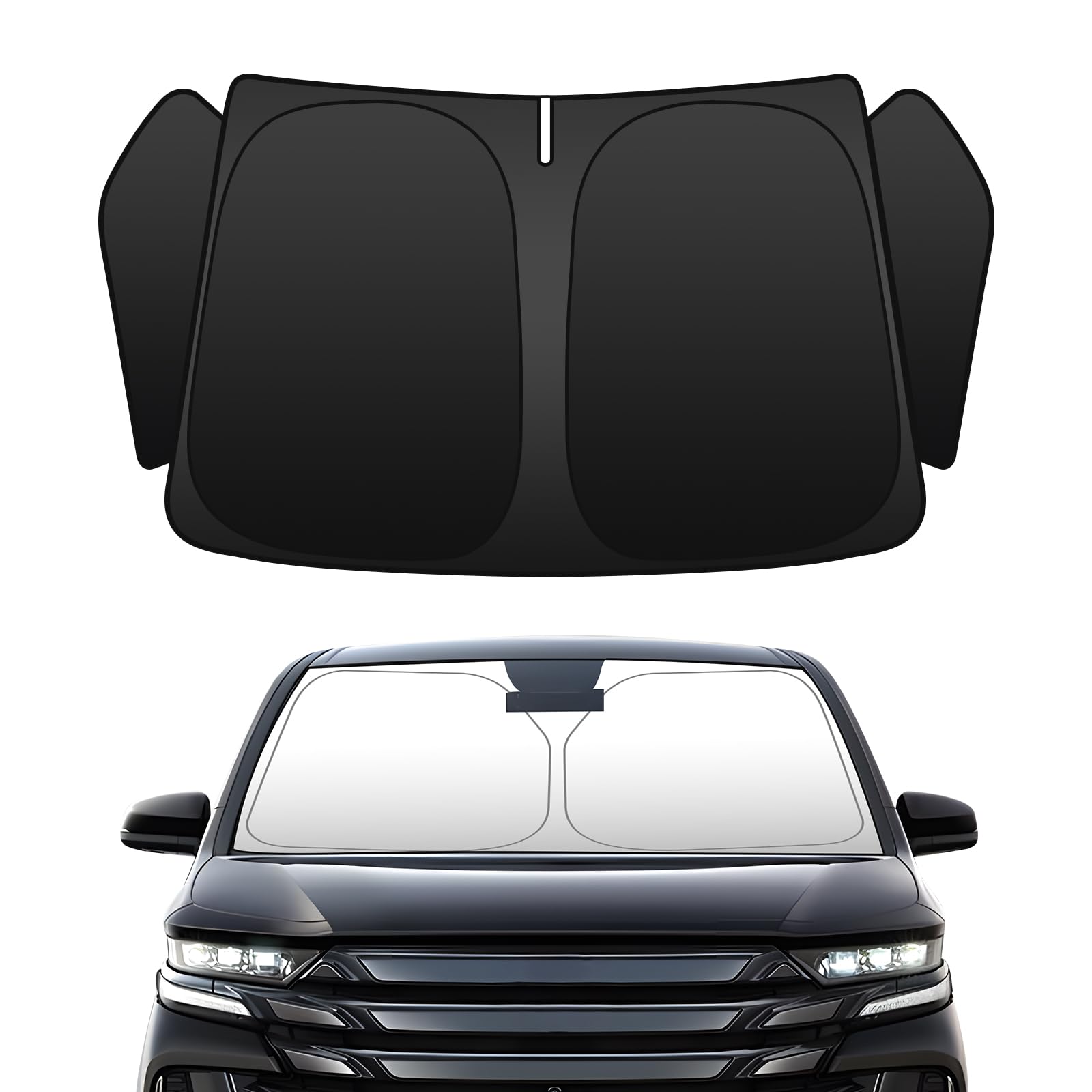 

Модель 2025 BLUESEATE C Toyota New Alphard Vellfire 40 Series Солнцезащитный козырек на лобовое стекло ALPHARD VELLFIRE 40 4-е поколение Затеняющий Передний солнцезащитный козырек Складной