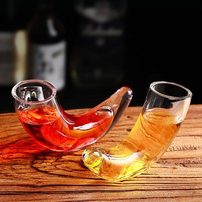 Creative Ox Horn Cocktail Cup Shot Glass Spanish Specialty Restaurant Bar Drink Wineglass  Liquor Spirits Vodka Whiskey Tumbler