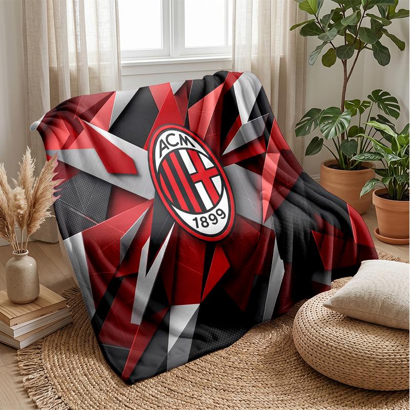 AC Milan Theme blanket Soft Flannel Blanket Plush Throw Blanket Cozy Sofa Bed Blanket for Home Decor