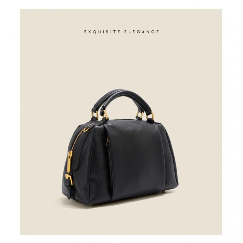 First-layer Cowhide Dumpling Bag Genuine Leather High-quality Cross-body Fashionable Large-capacity Women's One-shoulder Handbag