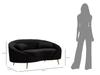 Sofa 2 Seaters Oslo With Cushions Black Cm 148X84X68