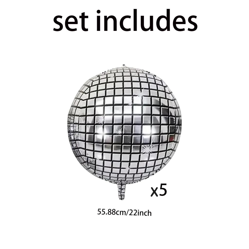Silver disco balloons are suitable for birthday parties, anniversaries, 70s and 80s themed events, cocktail parties, and dances