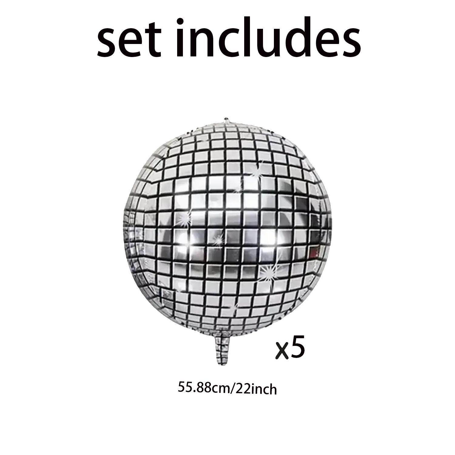 

Silver disco balloons are suitable for birthday parties, anniversaries, 70s and 80s themed events, cocktail parties, and dances Other&Other