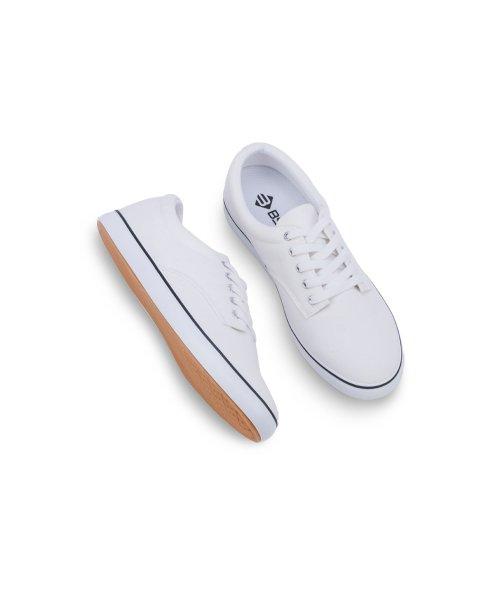 [BSQT by Classy] Grenoble Canvas Höhensteigernde Sneaker Weiß Creme 286WC
