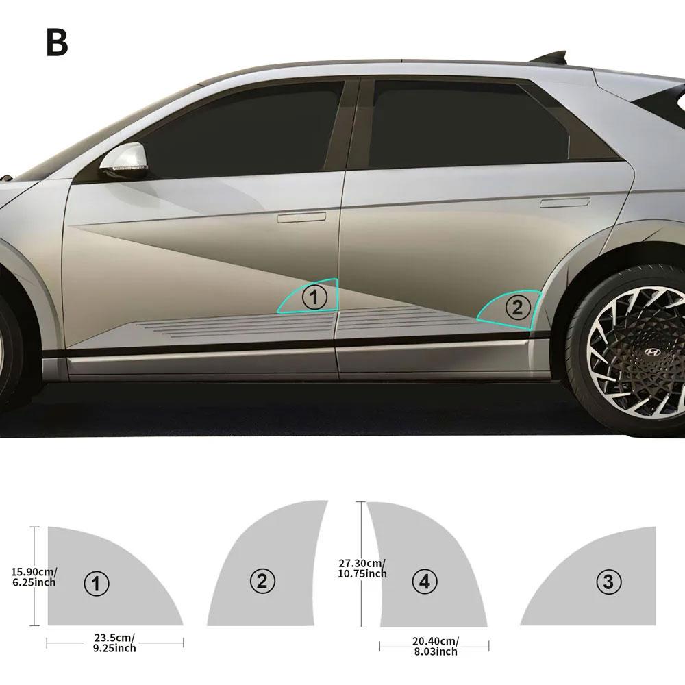 For Hyundai IONIQ 5   Accessories Pre-cut Car Headlight Paint Protection Film Rearview Mirror PPF Clear Decal Sticker