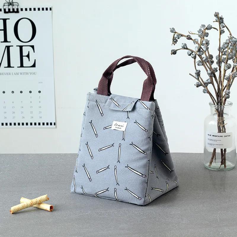 

Insulated Waterproof Oxford Cloth Lunch Box Bag with Zipper Cute Animal Style Korean Lunch Box