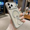 Compatible with iPhone 17 Pro Max Case: Breathable Cooling Mesh, Colorful Rotating Magnetic Stand, Honeycomb Design for iPhone 16.