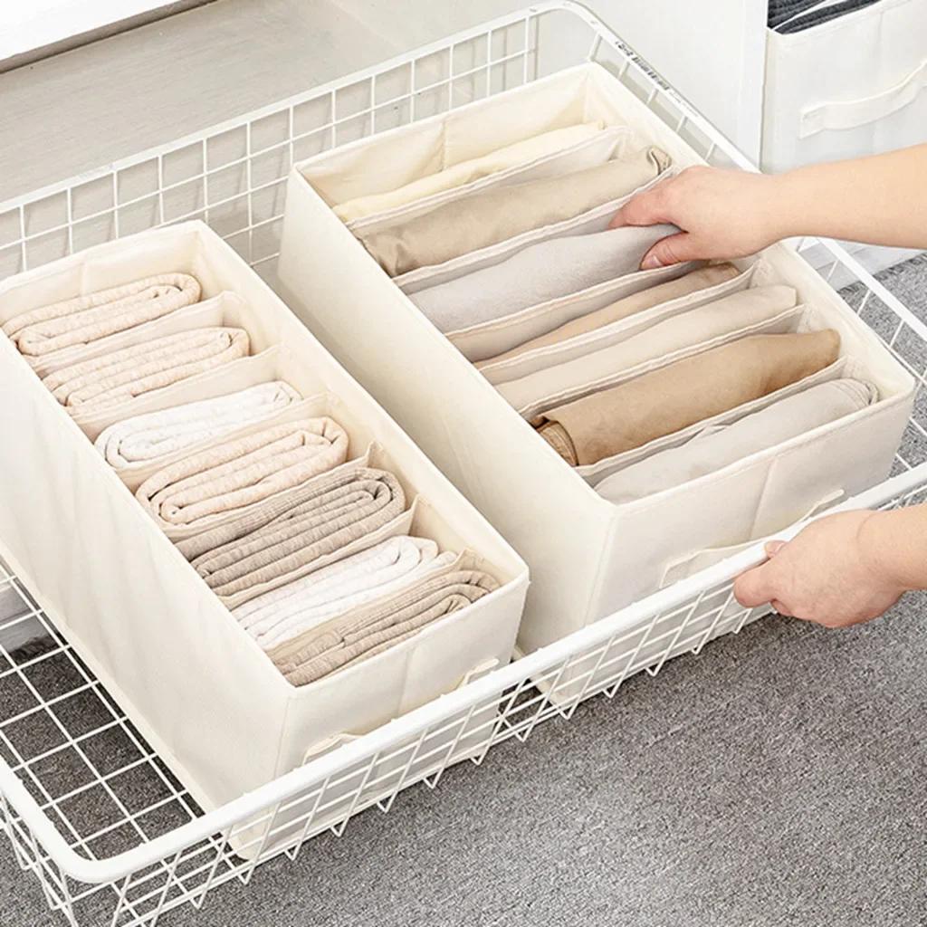 New Washable Oxford Fabric Folding CD Storage Box Underwear Foldable Bins Toys Organizer With Lid Storage Basket Laundry Basket