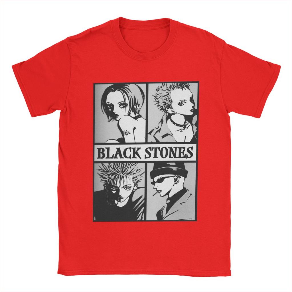 Nana Osaki Anime Black Stones T-Shirts für Herren Baumwolle Einzigartige T-Shirts Rundhals T-Shirts Kurzarm Oberteile Geschenkidee