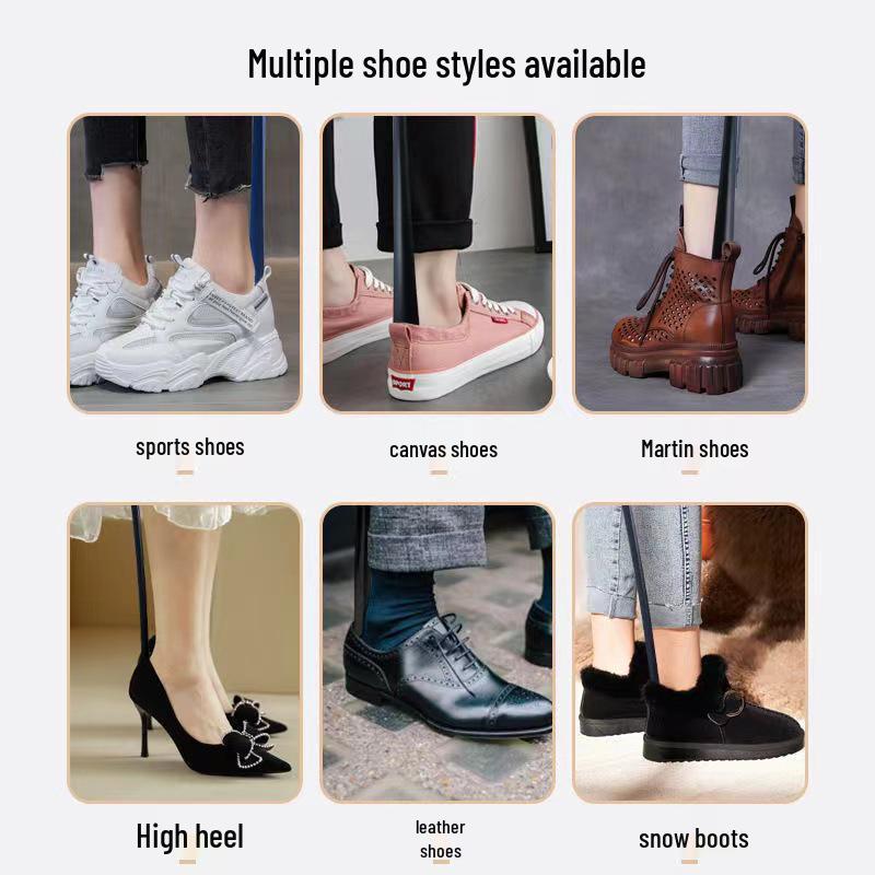 High-End Long Handle Plastic Shoehorn Shoe Wearing Aid