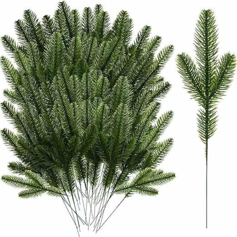 

5/10 шт. Искусственные сосновые ветки Растения Украшение для дома Рождественской елки DIY Подарки Венок Искусственные растения Аксессуары 5PCS