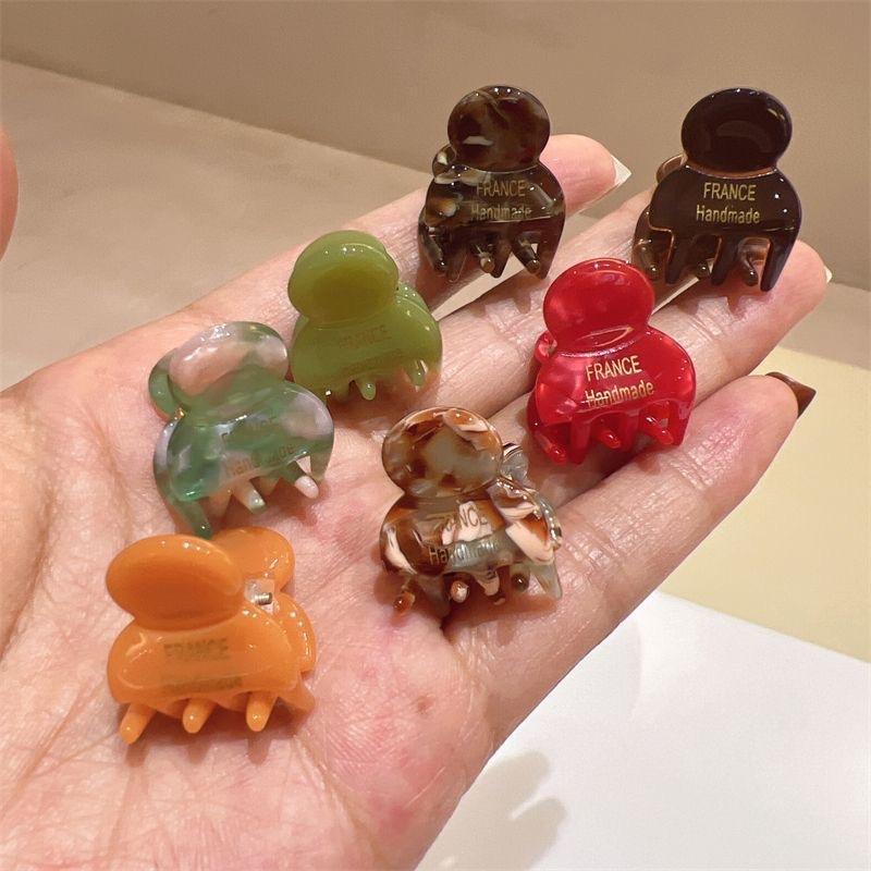 2 Pièces/Paire Mini 2cm Acétate Petites Pinces à Cheveux Épingles Latérales Acétate Crabs à Cheveux pour Filles Barrette Mignonne Clips Accessoires Cheveux Femmes