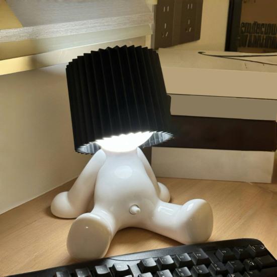 LED Night Light Soft Glow Creative Shape Widely Application Funny Plug-in Table Lamp Boy-shaped Bedside Light Decoration
