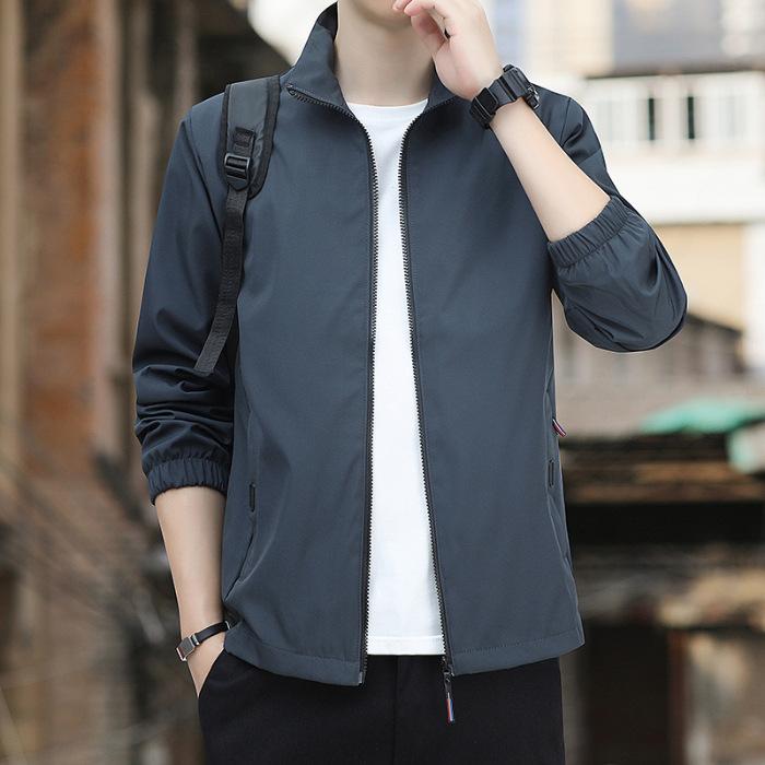 

Jacket Men s 2025 Spring and Autumn New Trendy Brand Versatile Outer Wear Long Sleeve Top Clothing Men s Loose Casual Jacket 5XL темно-серого