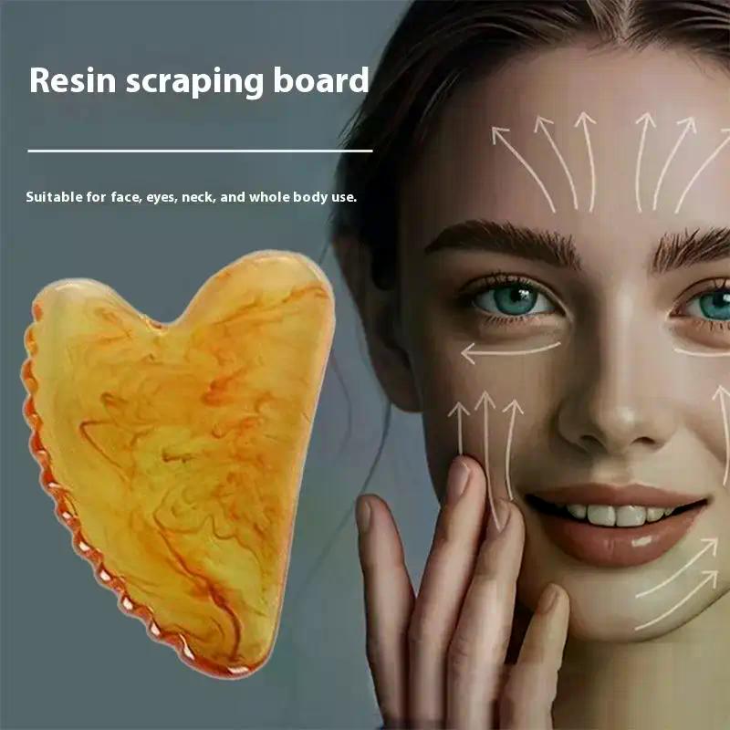 1Pcs Resin Gua Sha Scraper Facial Massager Tool Guasha Massage Board Face Lift Slim Scraper Scraping Plate