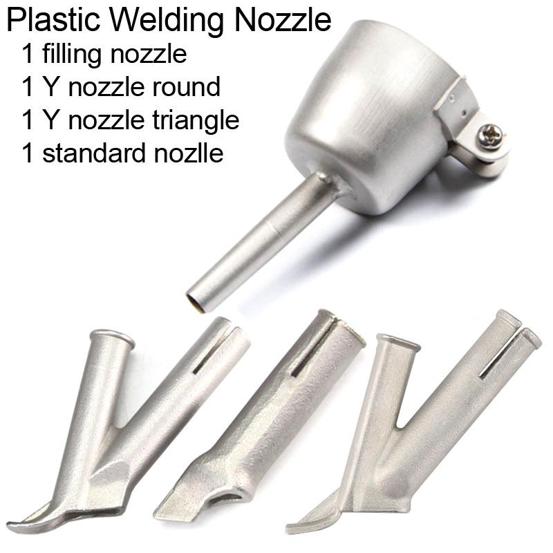 Speed Nozzle for Welding Heat Gun Kit Plastic Welder Tips Vinyl Hot Air Torch Attachment PP PVC PE ABS Rods Floor Bumper Repair