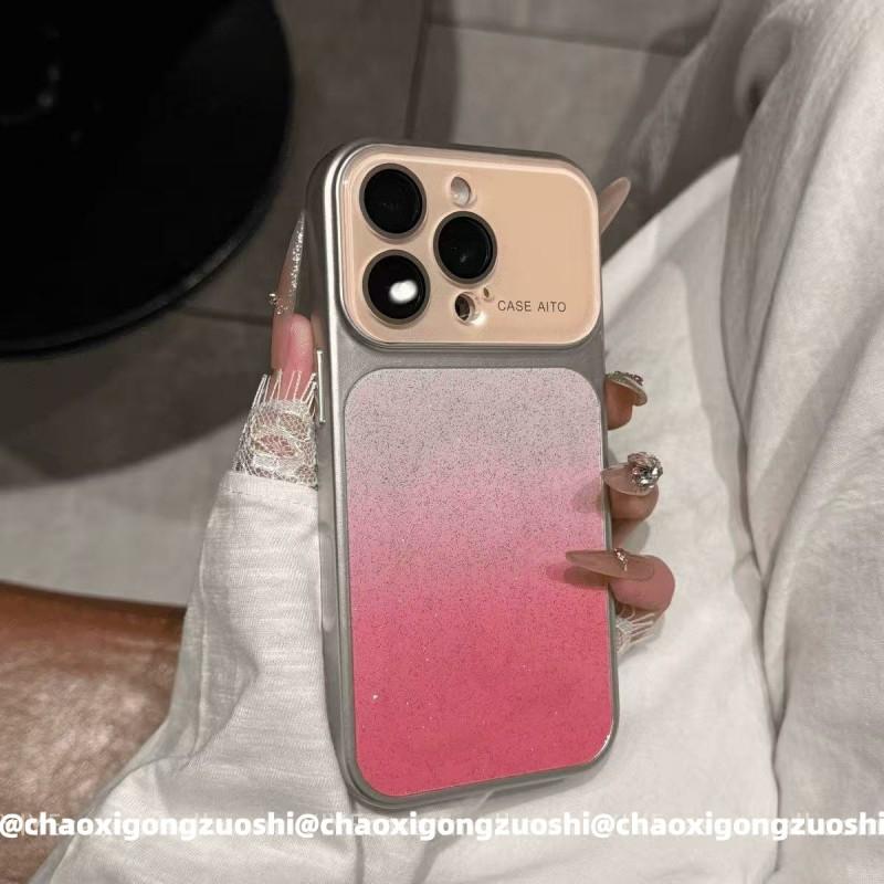 Luxury Glitter Phone Case IPhone 15 16 17 Pro Max Ins Aesthetic Full Cover Acrylic Shell With Design