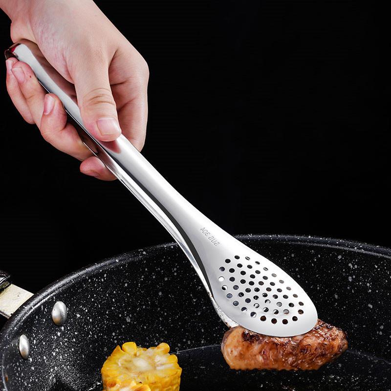 

Пористый, утолщенный и устойчивый к ожогам зажим для еды, зажим для еды, многофункциональный инструмент для выпечки и барбекю, щипцы для стейка, зажим из нержавеющей стали