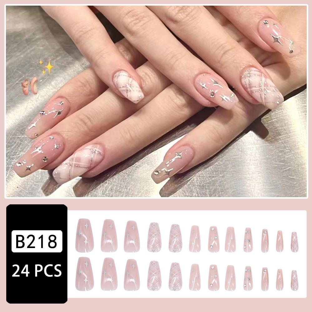 Nositelná manikúra Balerína Umělý nehet Střední délka Lis na nehty Odnímatelné Tipy na nehty Ženy