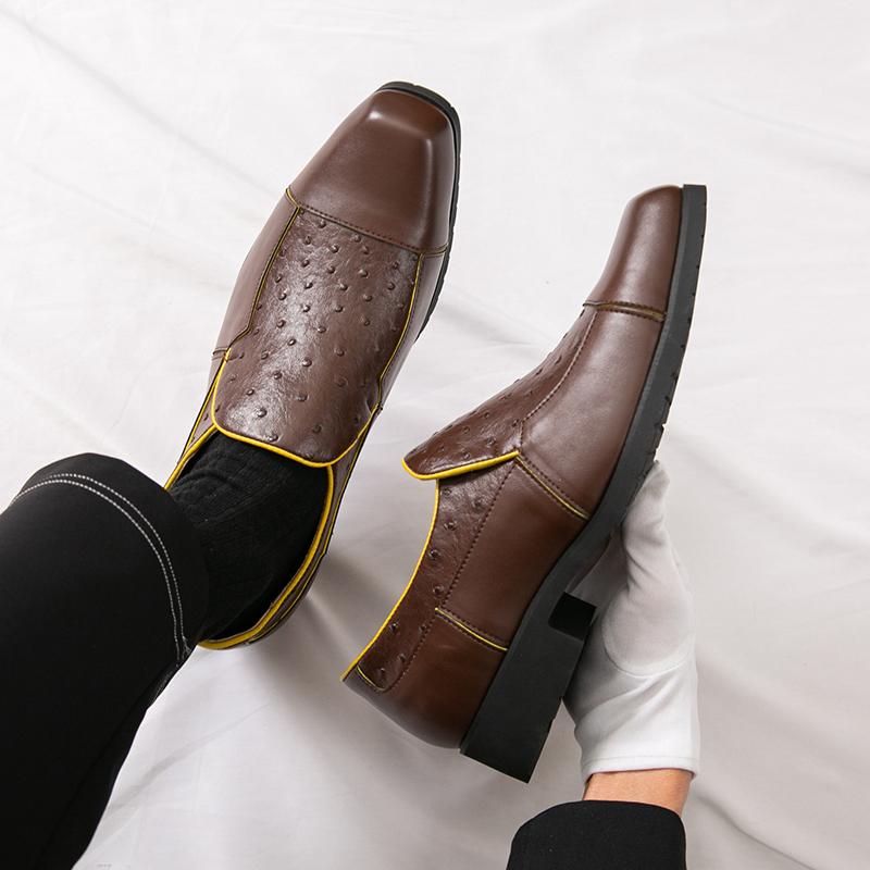 Fashion Spring New Men's Comfortable Anti Slip Large Casual Leather Shoes Fashion Brand Men's Foot Set Business Formal Leather Shoes