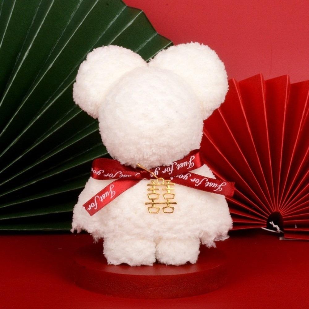 Pineapple Pattern Small Bear Gift Red Wedding Supplies Pineapple Towel Valentine's Day