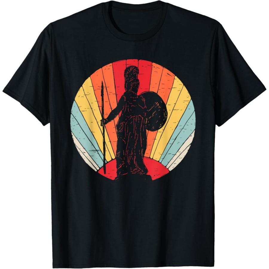 

Винтажная ретро футболка Афина футболка греческой богини XXXXXL чёрный