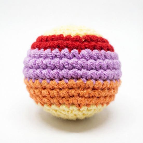 Handmade Knitted Footbag Sack, Outdoor Play Multicolored Crochet Bag Woven Kickball Toy, Colorful Juggling Balls for Kids, Adults,