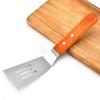 Wooden Handle Frying Spatula Non-stick Cookware Heavy Duty Portable Stainless Steel Slotted Spatula Kitchen Gadget