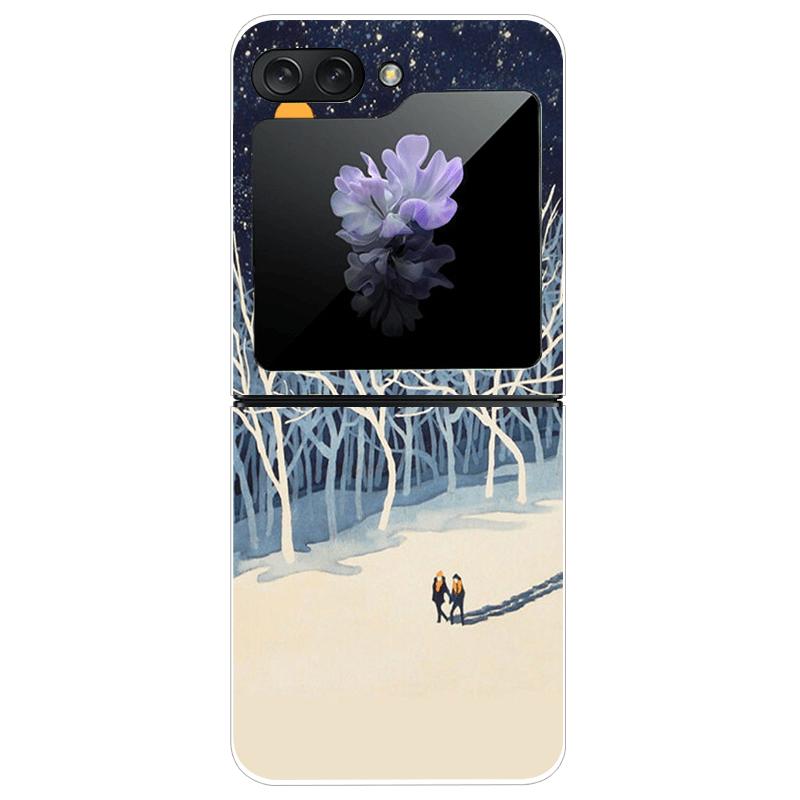For Samsung Z Flip7 Hard Case ZFlip7 5G Transparent PC Phone Cases For Galaxy Z Flip 7 Fashion Cartoon Clear Protective Fundas