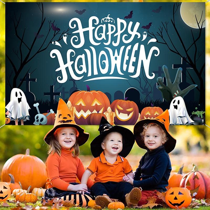 High-quality Polyester Halloween Banner For Spooky Party Decor