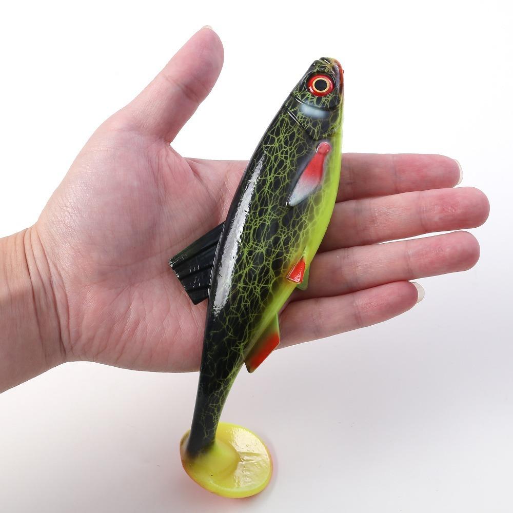 3D Eyes Artificial Swimbait T Tail Fishing Tackle Portable Simulated Fake Bait  Sea Fishing