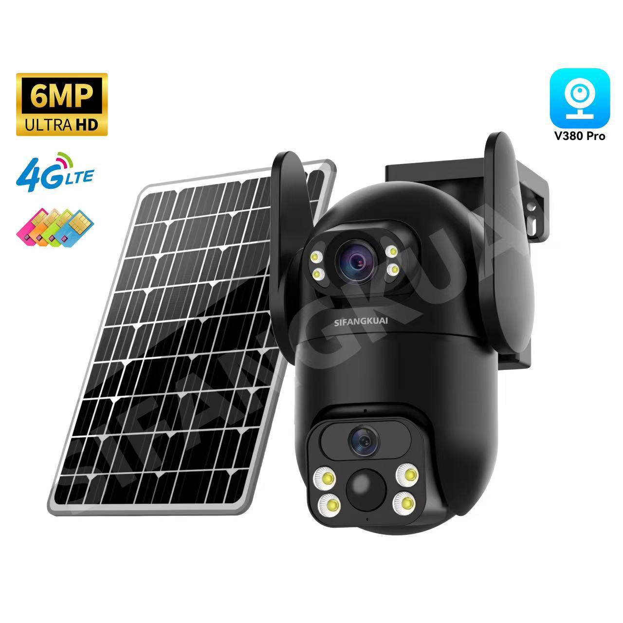 

V380 Low Power 4G Solar Camera with Dual Lenses for Mobile Monitoring