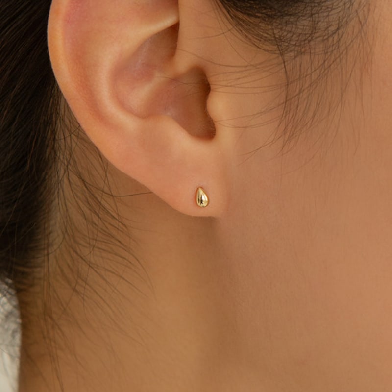 LUNNE 14k Mini Teardrop Piercing (14k Gold) #LFPI15