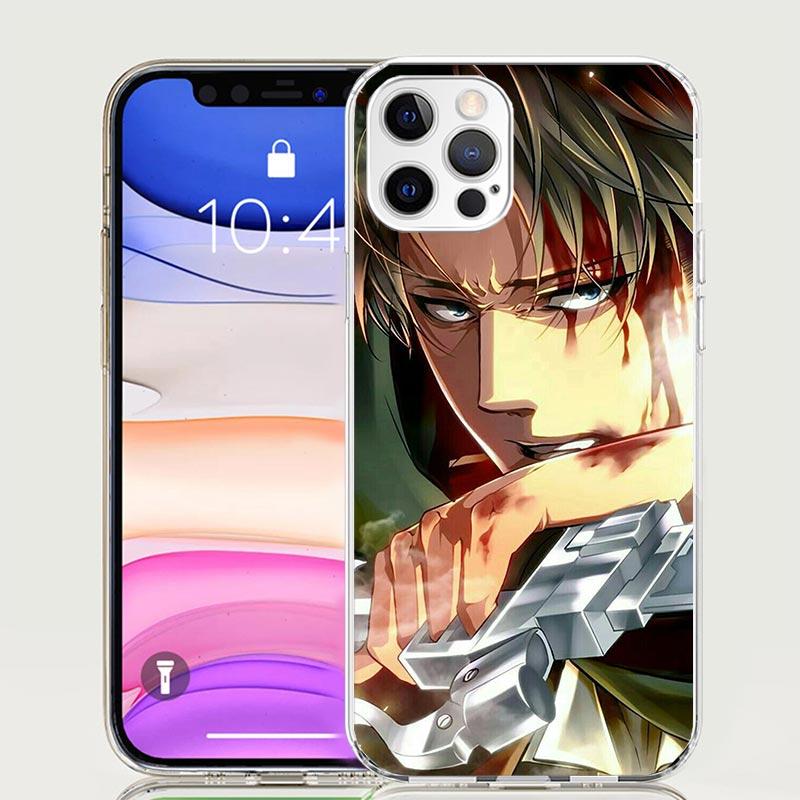 Attack-Titan Levi Phone Case For iPhone 17 Air 16 15 Plus 11 14 Pro Max 13 Mini 12 7 8 + SE Pattern Art Customized Cover 17 Air